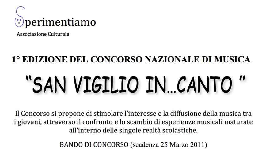 Concorso Nazionale "San Vigilio In...Canto 2011"